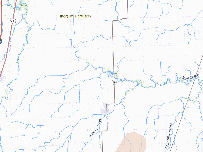 Radar-estimated hail-size map of the storm over Cissna Park, IL on Jul 2, 2026
