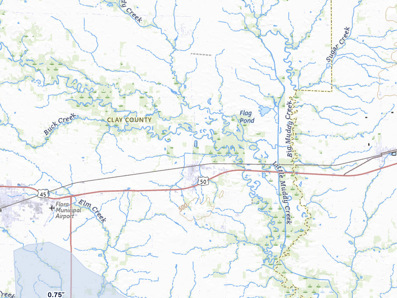 NEXRAD radar-signature map of the hail storm over Clay City, IL on Jul 9, 2026