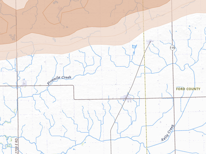 Radar-estimated hail-size map of the storm over Cullom, IL