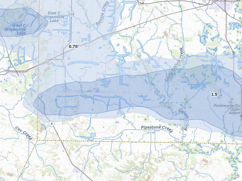 NEXRAD radar-signature map of the hail storm over Cutler, IL on May 31, 2026