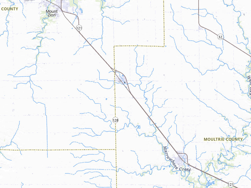 Radar-estimated hail-size map of the storm over Dalton City, IL on Mar 3, 2026
