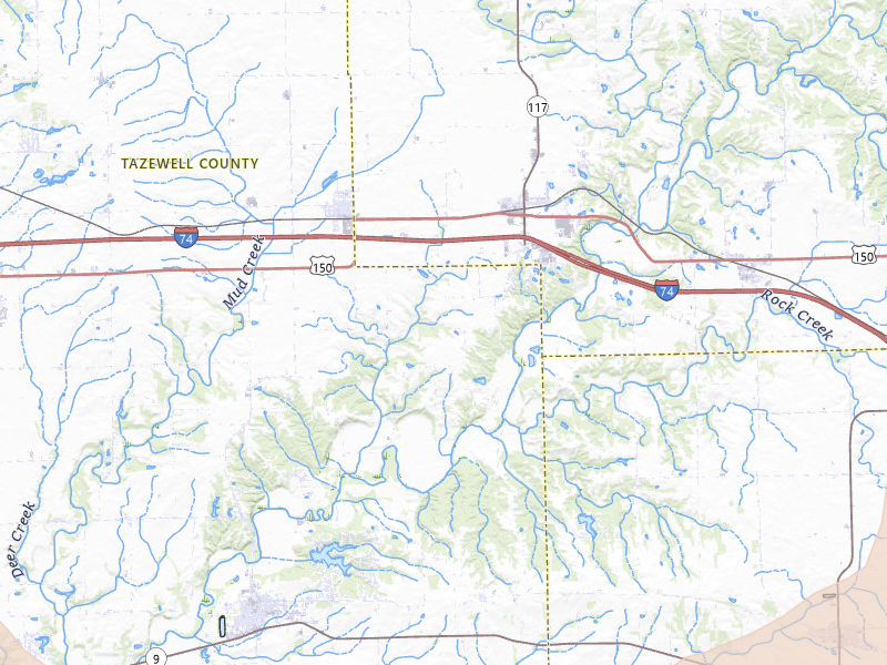 Radar-estimated hail-size map of the storm over Deer Creek, IL on Apr 3, 2026