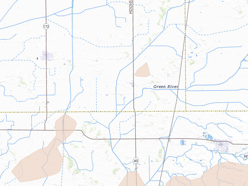 Radar-estimated hail-size map of the storm over Deer Grove, IL on Jul 3, 2026