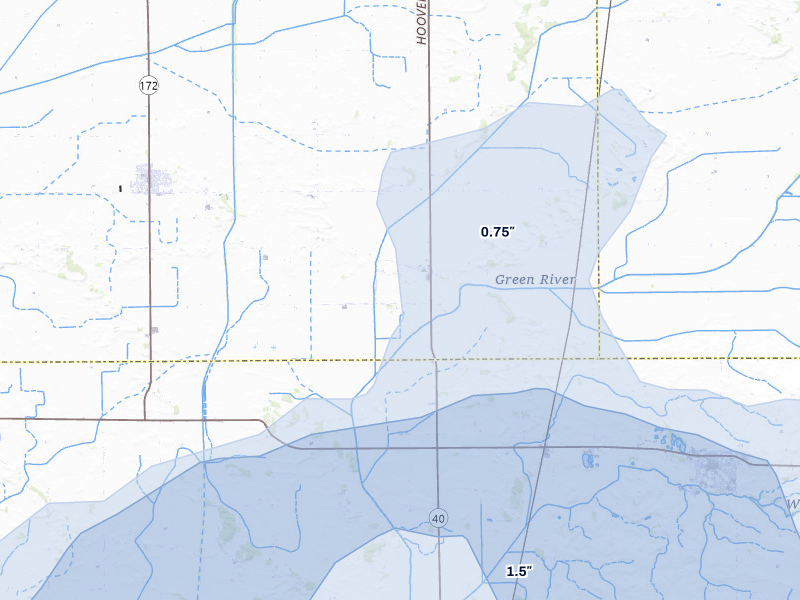 NEXRAD radar-signature map of the hail storm over Deer Grove, IL on Jul 3, 2026