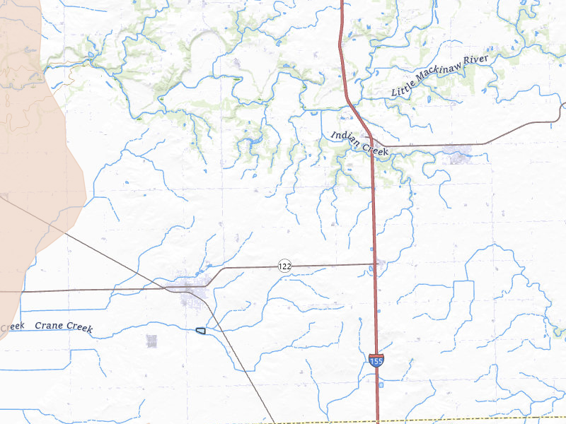 Radar-estimated hail-size map of the storm over Delavan, IL on Jun 11, 2026