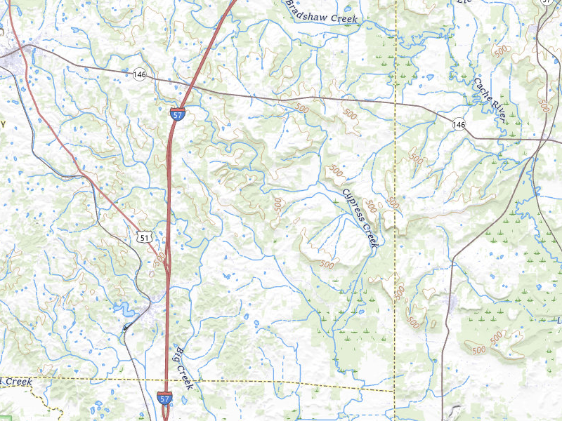 NEXRAD radar-signature map of the hail storm over Dongola, IL on Jul 9, 2026