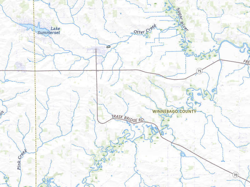 Radar-estimated hail-size map of the storm over Durand, IL on Mar 30, 2026
