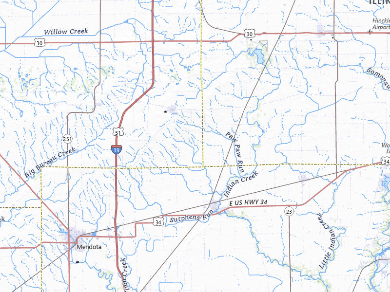 Radar-estimated hail-size map of the storm over Earlville, IL on May 4, 2026