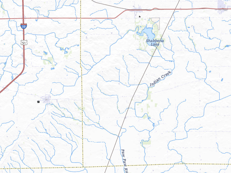 NEXRAD radar-signature map of the hail over Earlville, IL