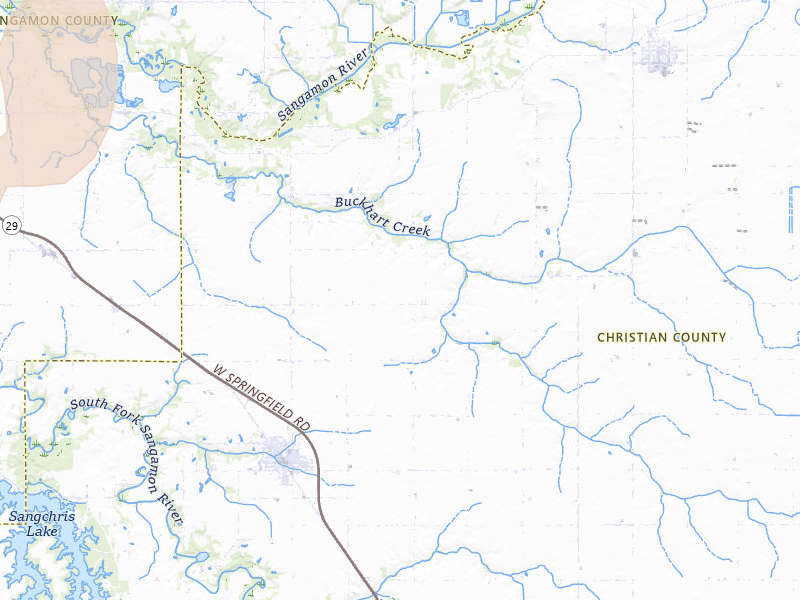Radar-estimated hail-size map of the storm over Edinburg, IL on Apr 27, 2026