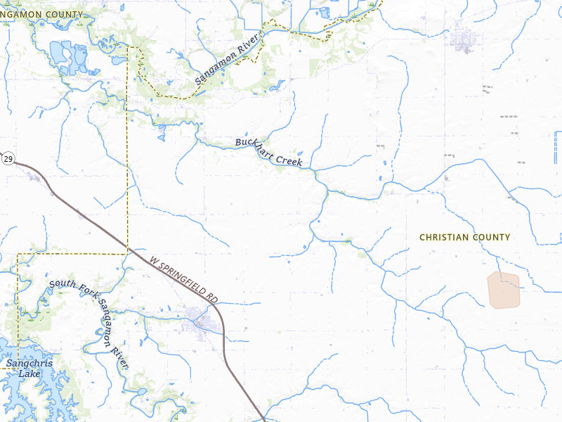 Radar-estimated hail-size map of the storm over Edinburg, IL on May 3, 2026