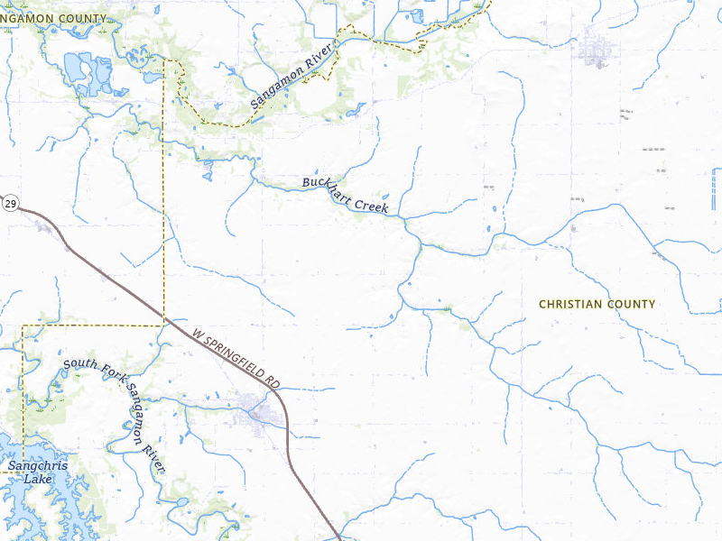 Radar-estimated hail-size map of the storm over Edinburg, IL on May 4, 2026