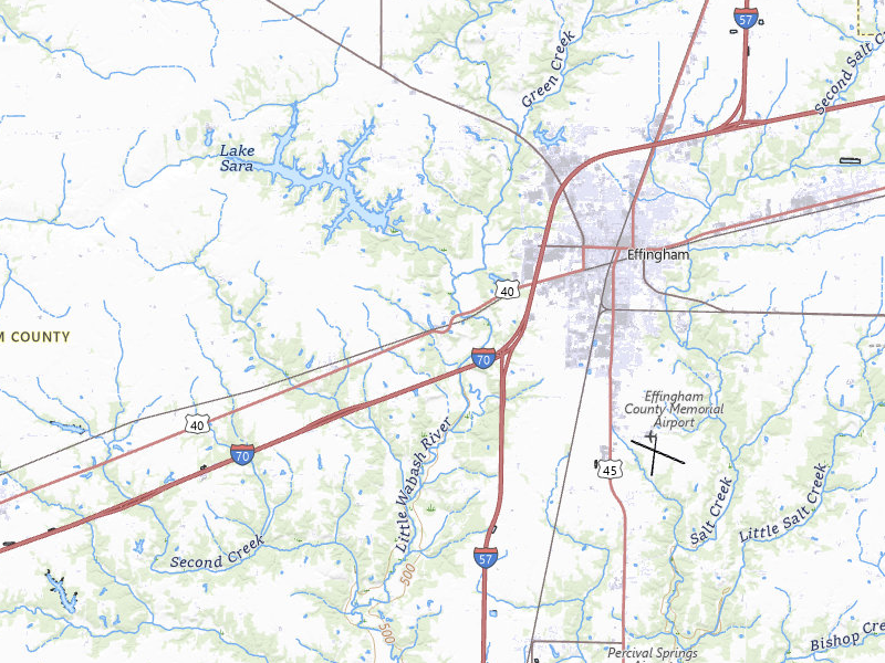 NEXRAD radar-signature map of the hail storm over Effingham, IL on Jul 26, 2026