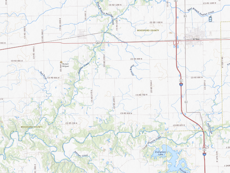 NEXRAD radar-signature map of the hail storm over El Paso, IL on Sep 3, 2026