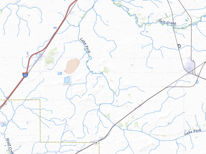 Radar-estimated hail-size map of the storm over Elkhart, IL on Apr 27, 2026