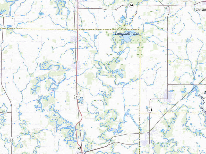 Radar-estimated hail-size map of the storm over Elkville, IL on Jul 8, 2026