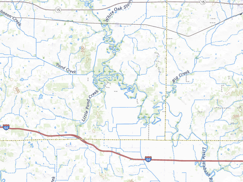 Radar-estimated hail-size map of the storm over Ellery, IL on Jul 8, 2026