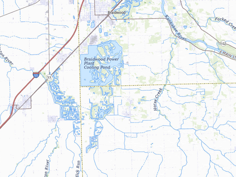Radar-estimated hail-size map of the storm over Essex, IL on May 4, 2026