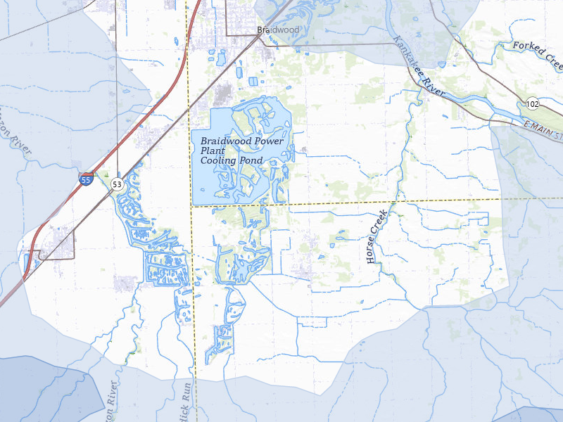 NEXRAD radar-signature map of the hail storm over Essex, IL on May 4, 2026