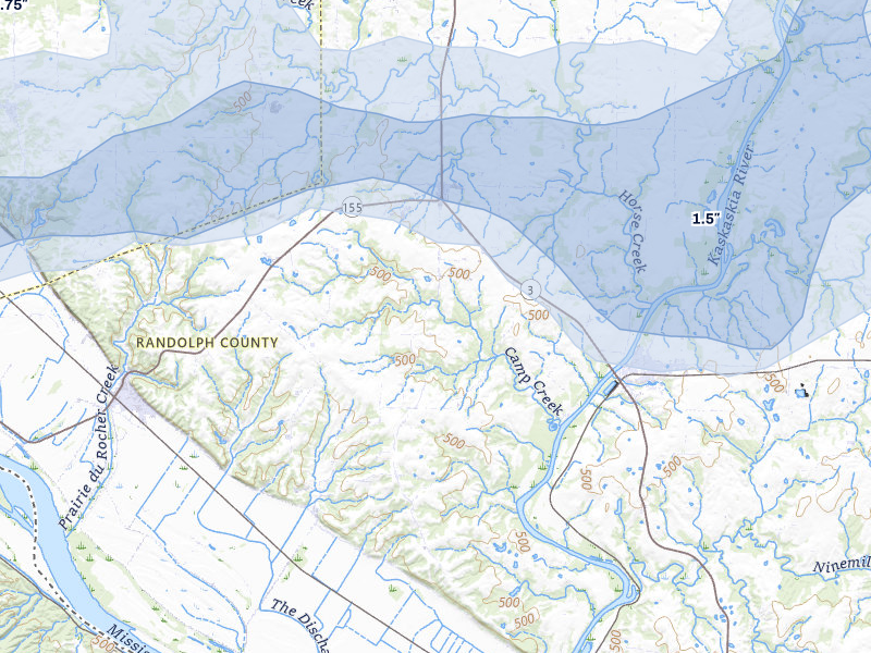 NEXRAD radar-signature map of the hail over Evansville, IL