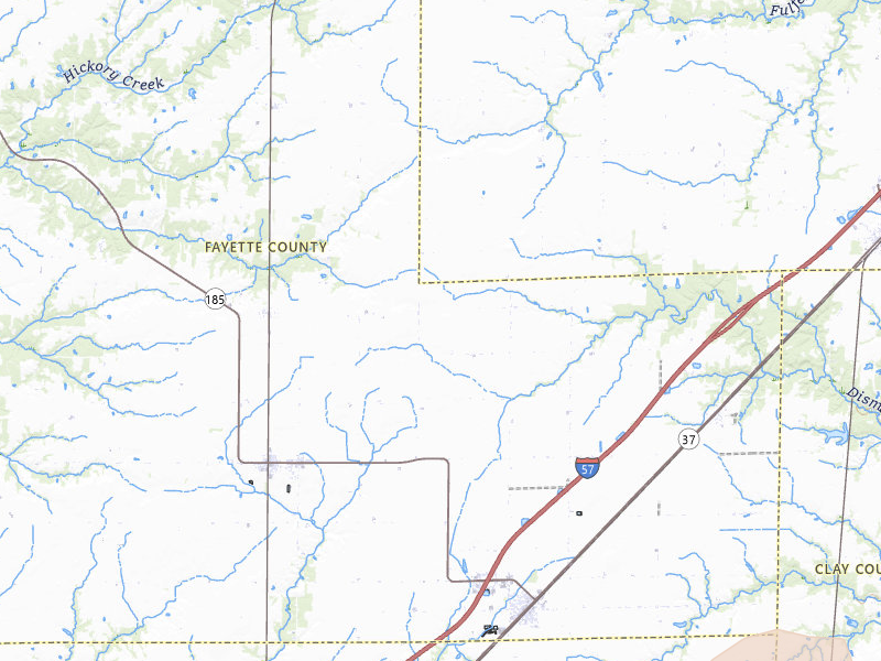 Radar-estimated hail-size map of the storm over Farina, IL on Apr 27, 2026