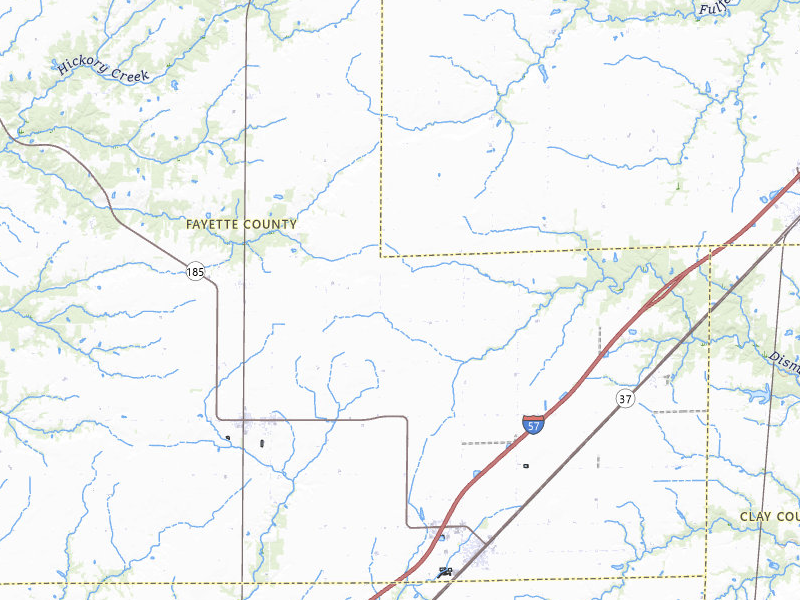 Radar-estimated hail-size map of the storm over Farina, IL on May 14, 2026