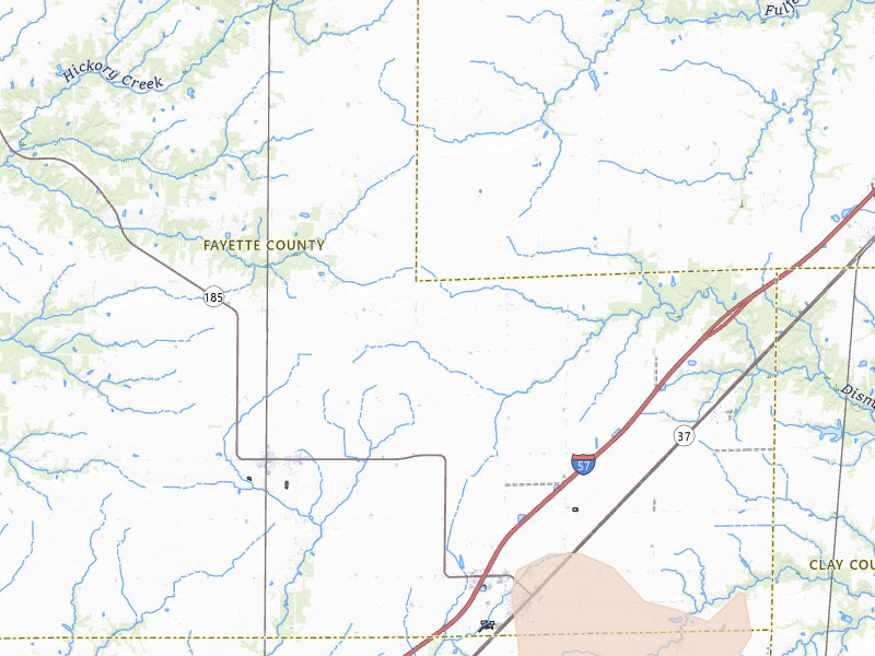 Radar-estimated hail-size map of the storm over Farina, IL on Jun 11, 2026