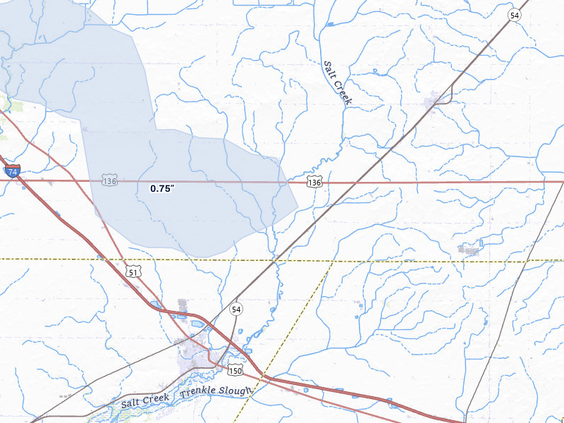 NEXRAD radar-signature map of the hail storm over Farmer City, IL on Apr 27, 2026