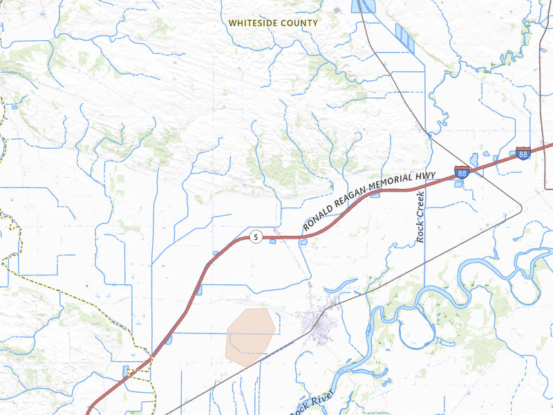 Radar-estimated hail-size map of the storm over Fenton, IL on May 17, 2026