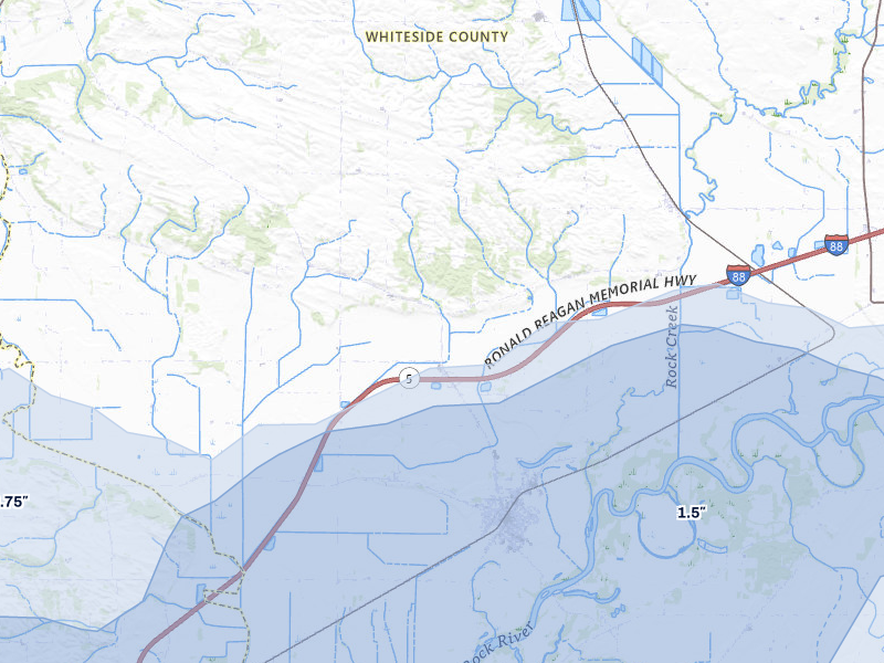 NEXRAD radar-signature map of the hail storm over Fenton, IL on Aug 11, 2026