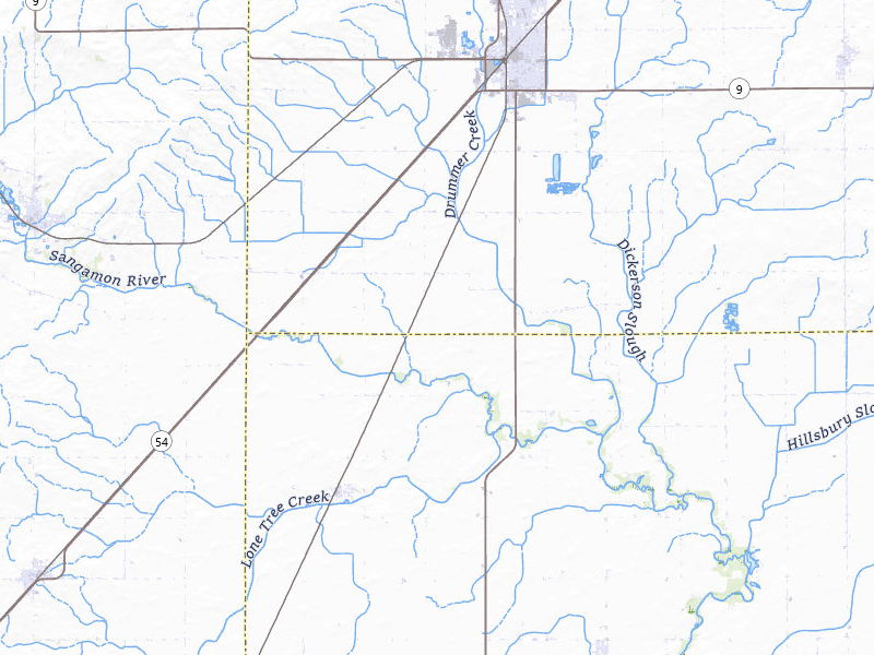 Radar-estimated hail-size map of the storm over Foosland, IL on Mar 26, 2026