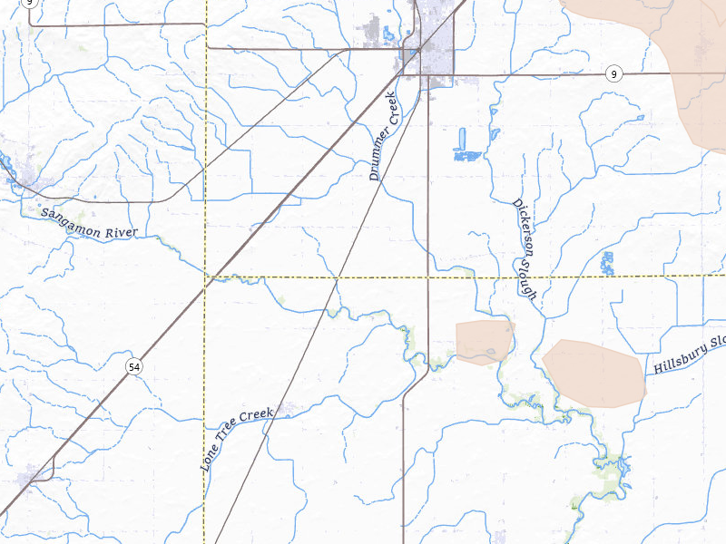 Radar-estimated hail-size map of the storm over Foosland, IL on Aug 11, 2026