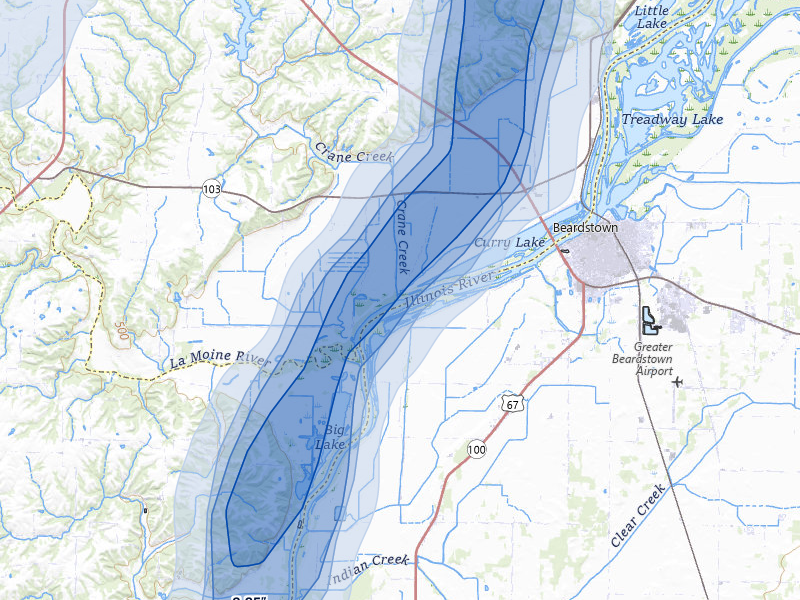 NEXRAD radar-signature map of the hail storm over Frederick, IL on Apr 17, 2026