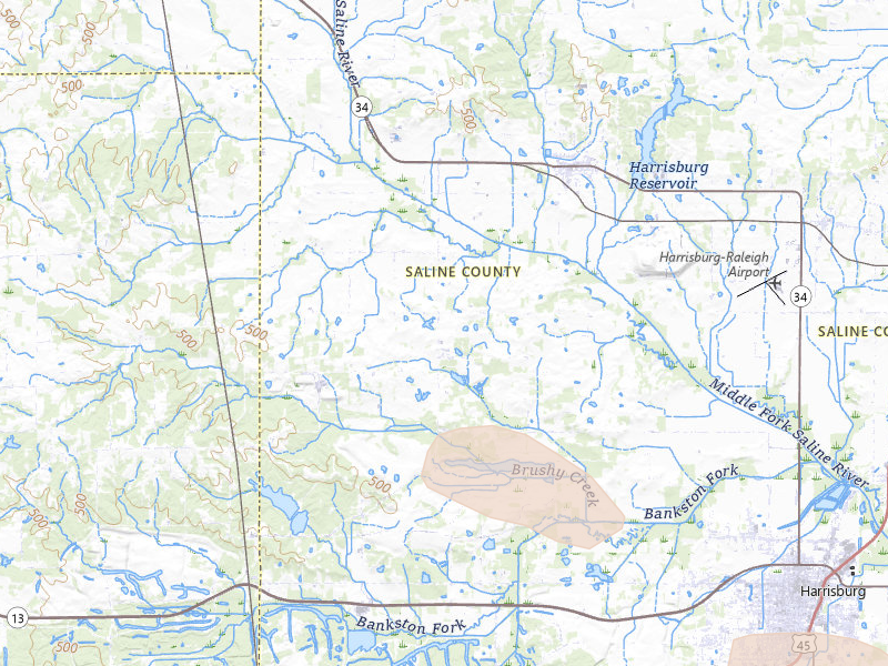 Radar-estimated hail-size map of the storm over Galatia, IL on Jun 1, 2026