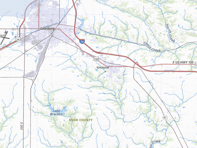 NEXRAD radar-signature map of the hail storm over Galesburg, IL on May 4, 2026
