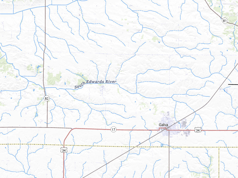 Radar-estimated hail-size map of the storm over Galva, IL on Jul 3, 2026