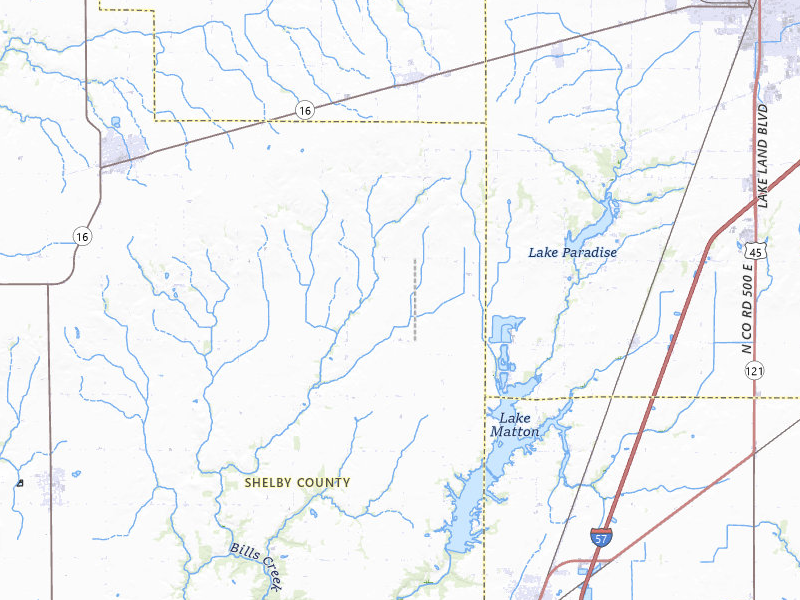 Radar-estimated hail-size map of the storm over Gays, IL on Mar 26, 2026