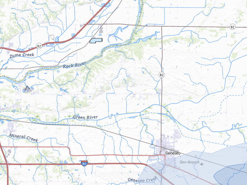 NEXRAD radar-signature map of the hail storm over Geneseo, IL on May 4, 2026
