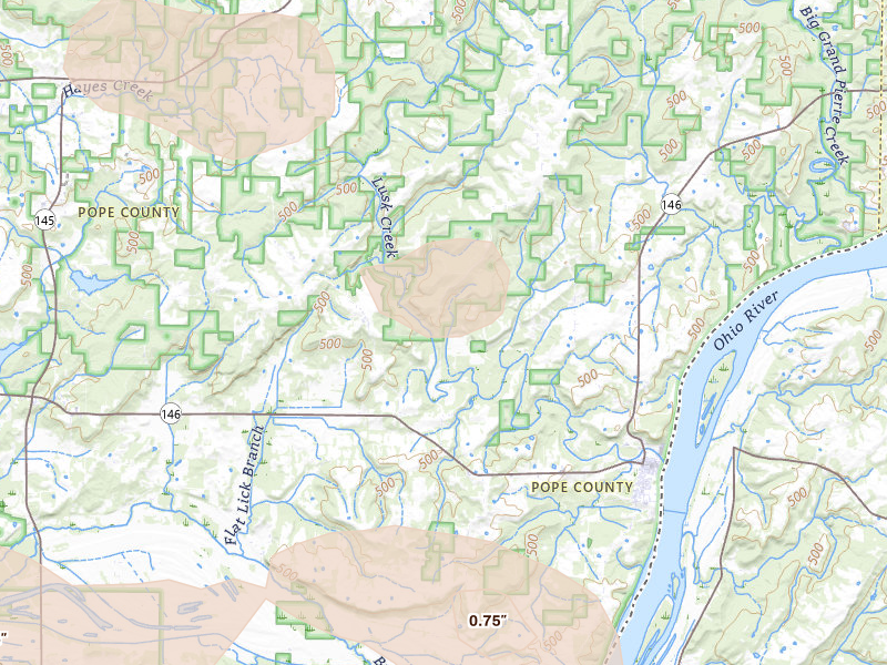 Radar-estimated hail-size map of the storm over Golconda, IL on May 31, 2026