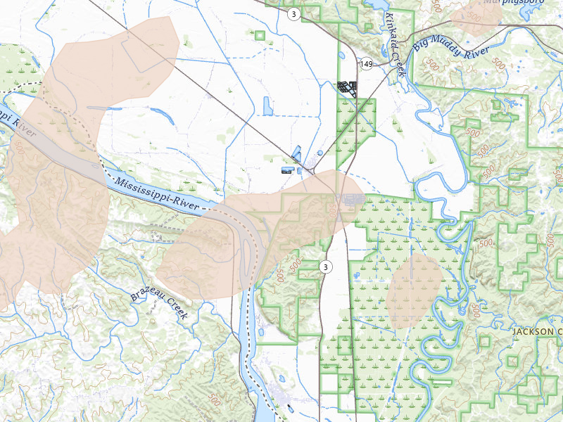 Radar-estimated hail-size map of the storm over Gorham, IL on Jun 11, 2026