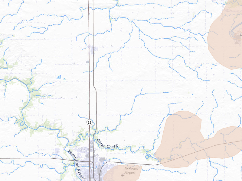 Radar-estimated hail-size map of the storm over Grand Ridge, IL on May 4, 2026