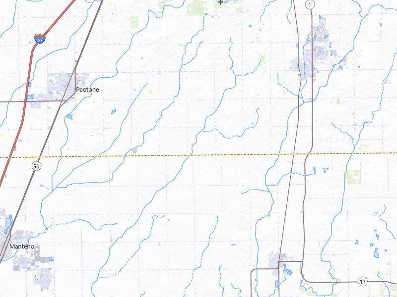 Radar-estimated hail-size map of the storm over Grant Park, IL on Jul 18, 2026