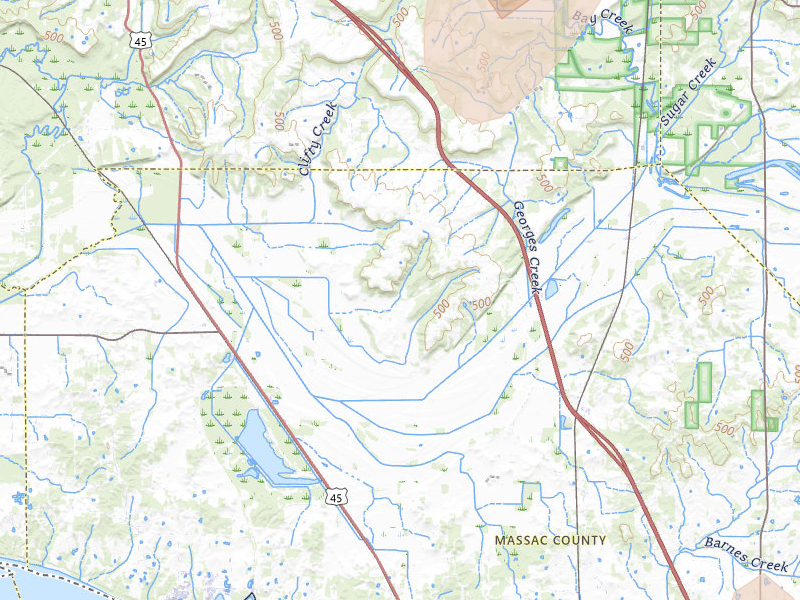 Radar-estimated hail-size map of the storm over Grantsburg, IL on Jul 3, 2026