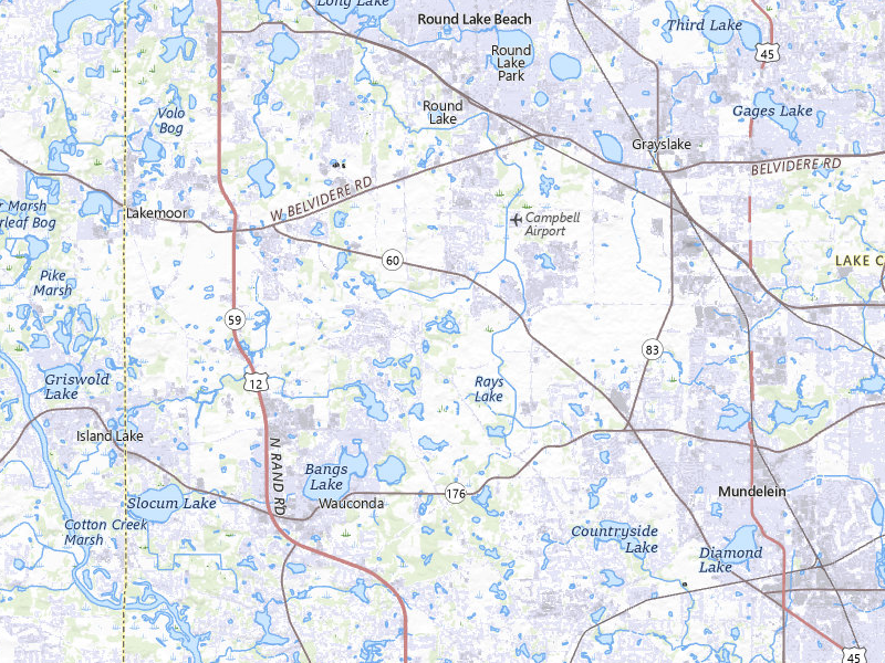 Radar-estimated hail-size map of the storm over Grayslake, IL on May 15, 2026