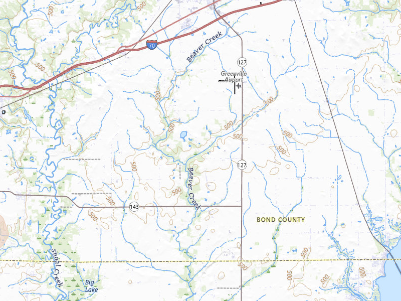 Radar-estimated hail-size map of the storm over Greenville, IL on May 16, 2026