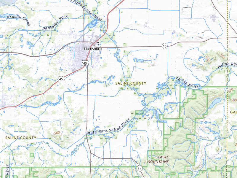 NEXRAD radar-signature map of the hail storm over Harrisburg, IL on Mar 4, 2026