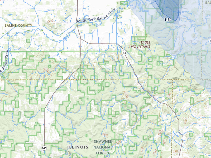 NEXRAD radar-signature map of the hail storm over Harrisburg, IL on Aug 12, 2026