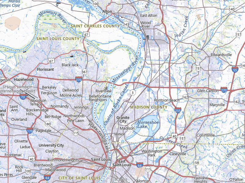 Radar-estimated hail-size map of the storm over Hartford, IL on Jul 10, 2026