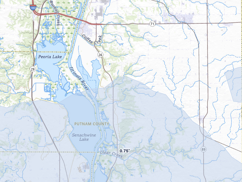 NEXRAD radar-signature map of the hail storm over Hennepin, IL on Jun 5, 2026