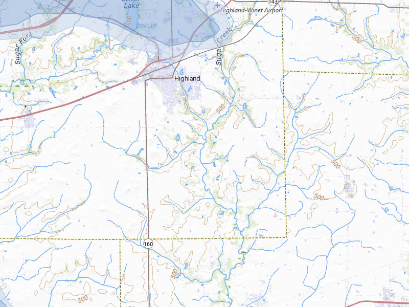 NEXRAD radar-signature map of the hail storm over Highland, IL on May 31, 2026
